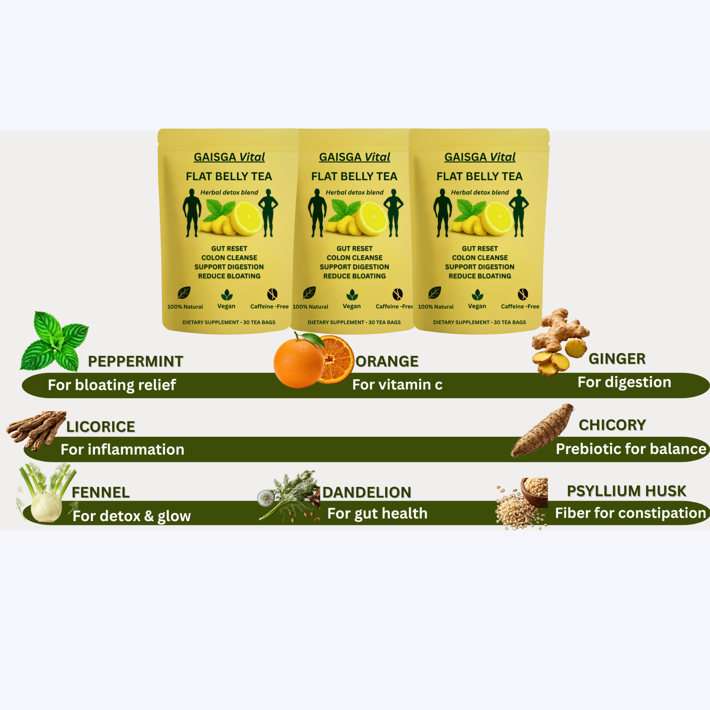 Flat Belly Tea – 3 Packs (Best Value)